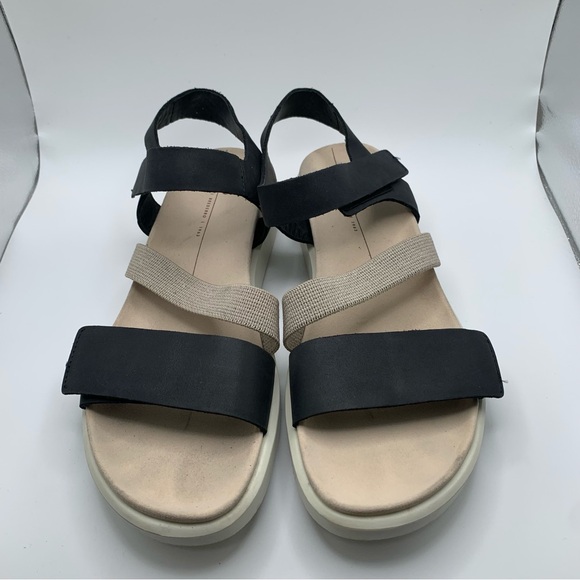 ECCO Flowt Women's Nubuck Flat slingback comfort black Sandal 41 US 10-10.5 1299 - Picture 6 of 13